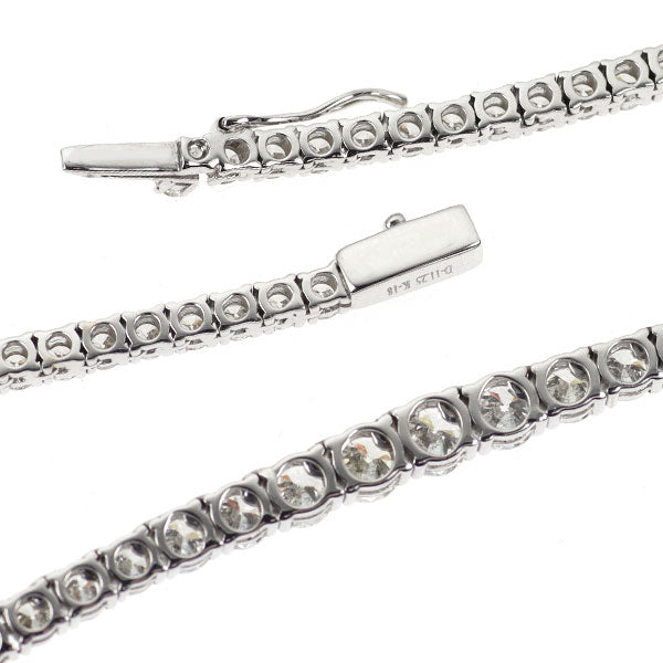 K18WG ダイヤモンド ネックレス 11.25ct テニス