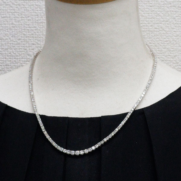 K18WG ダイヤモンド ネックレス 11.25ct テニス