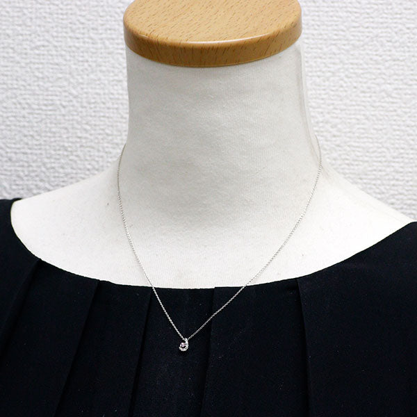 スタージュエリー 希少 Pt950 天然ピンクダイヤモンド ペンダントネックレス 0.03ct D0.04ct