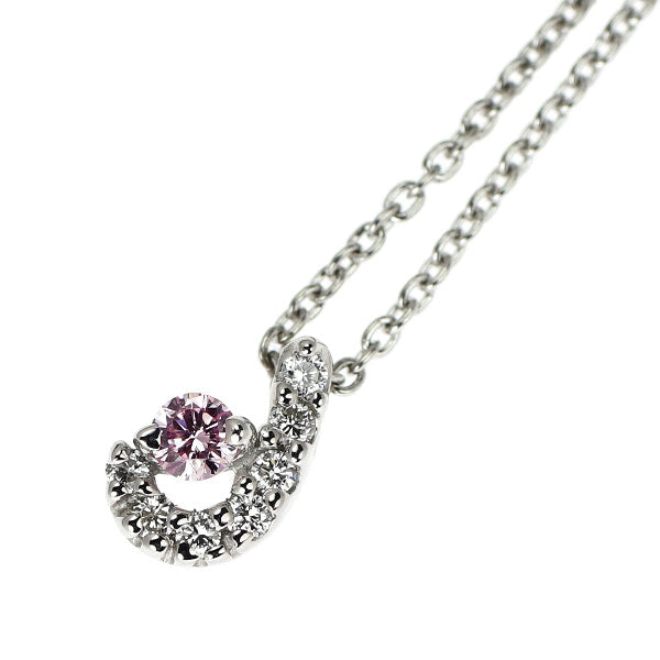 スタージュエリー 希少 Pt950 天然ピンクダイヤモンド ペンダントネックレス 0.03ct D0.04ct