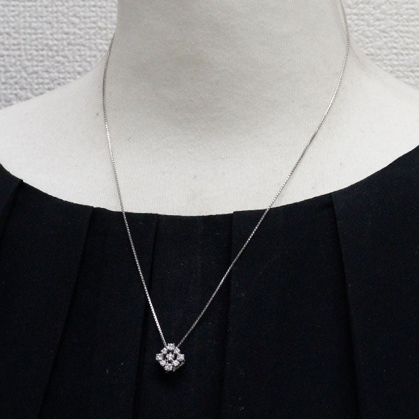 K18WG ダイヤモンド ペンダントネックレス 0.54ct