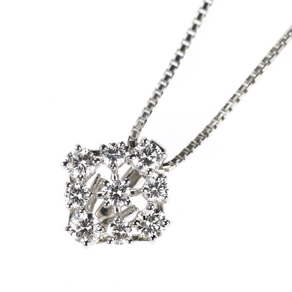 K18WG ダイヤモンド ペンダントネックレス 0.54ct