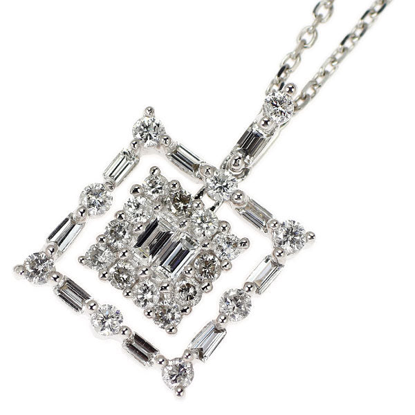 K18WG ダイヤモンド ペンダントネックレス 0.75ct