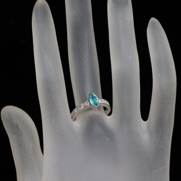 Pt900 パライバトルマリン ダイヤモンド リング 0.315ct D0.44ct