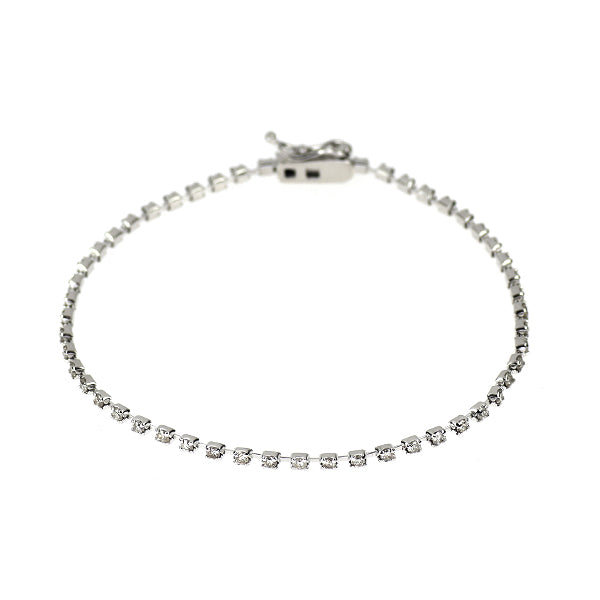 K18WG ダイヤモンド ブレスレット 1.00ct テニス