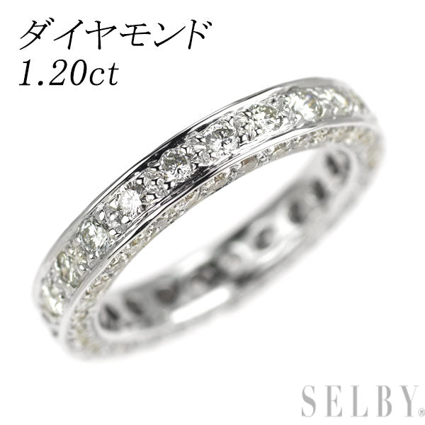 K18WG ダイヤモンド リング 1.20ct フルエタニティ
