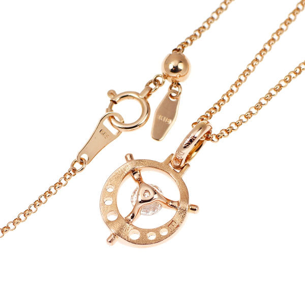 イーノス/E-NO'S K18PG ダイヤモンド ペンダントネックレス 0.308ct