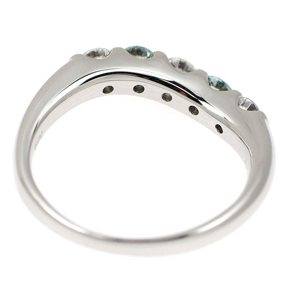 Pt900 ダイヤモンド アイスブルーダイヤ リング 0.337ct E-G SI1/SI2 TBD0.230ct