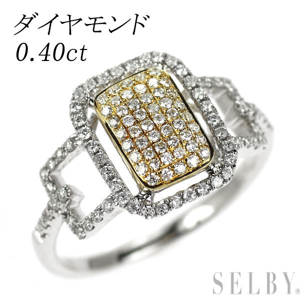 K18YG/WG ダイヤモンド リング 0.40ct