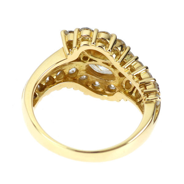 K18YG マーキス ダイヤモンド リング 0.78ct D1.37ct トワエモア