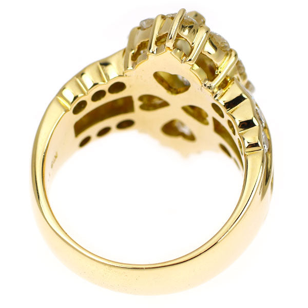 K18YG マーキス ダイヤモンド リング 1.318ct D2.33ct