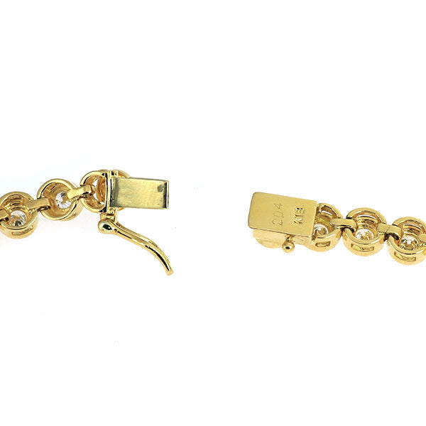 K18YG ダイヤモンド ブレスレット 2.04ct テニス