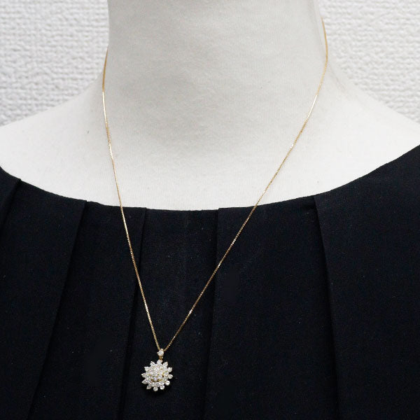 K18YG ダイヤモンド ペンダントネックレス 1.03ct