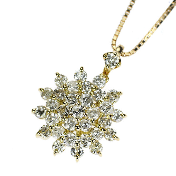 K18YG ダイヤモンド ペンダントネックレス 1.03ct