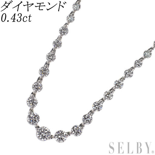 Pt900/ K18WG ダイヤモンド テニス ネックレス 5.00ct — セルビー