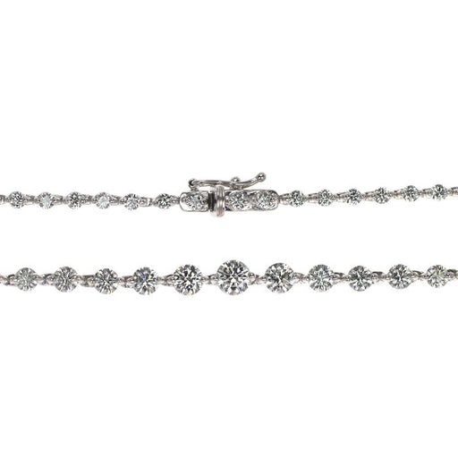 Pt900/ K18WG ダイヤモンド テニス ネックレス 5.00ct — セルビー