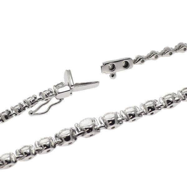 Pt900/ K18WG ダイヤモンド テニス ネックレス 5.00ct