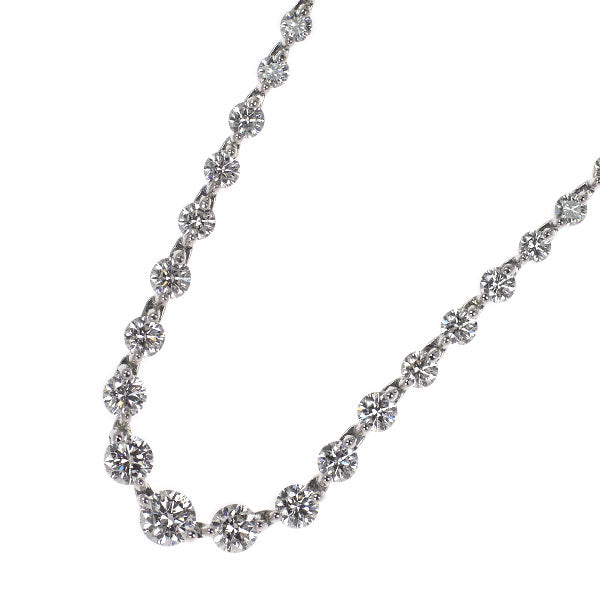 Pt900/ K18WG ダイヤモンド テニス ネックレス 5.00ct