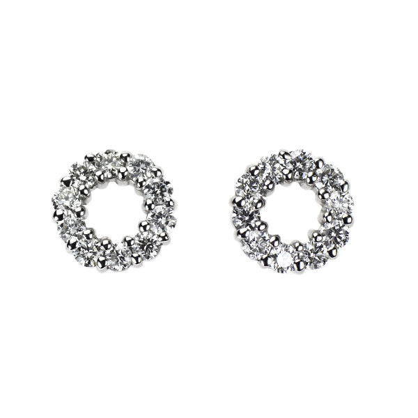 K18WG ダイヤモンド ピアス 0.40ct
