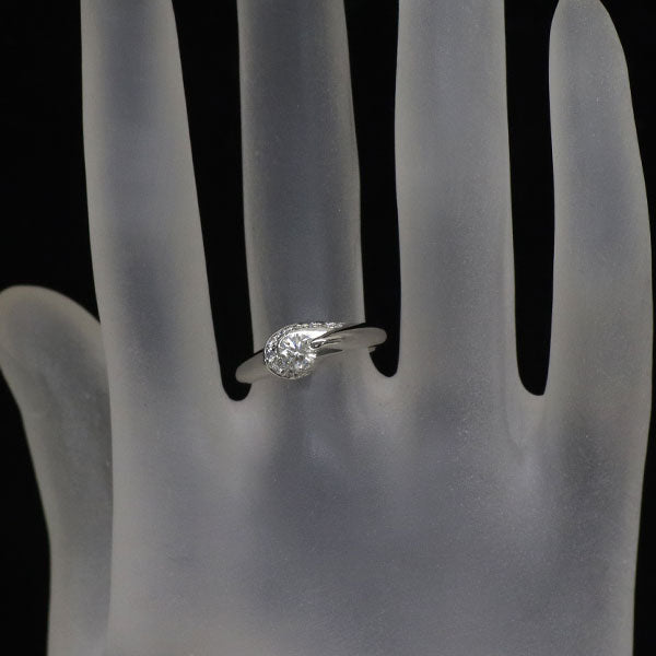 Pt900 ダイヤモンド リング 0.328ct D0.10ct