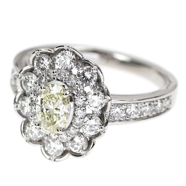 Pt900 オーバルシェイプ ダイヤモンド リング 0.501ct D1.14ct