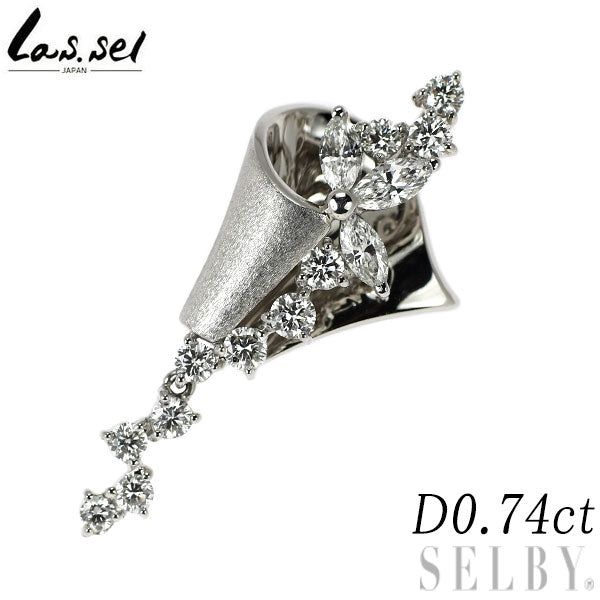 ラッセル Pt950 ダイヤモンド ペンダントトップ 0.74ct