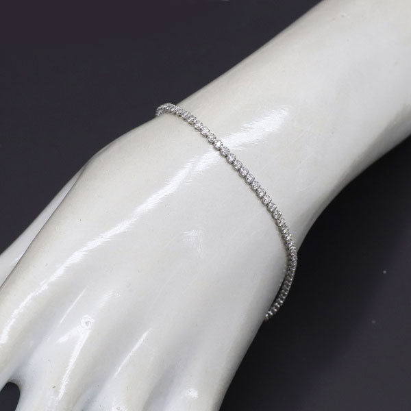 K18WG ダイヤモンド テニスブレスレット 1.03ct