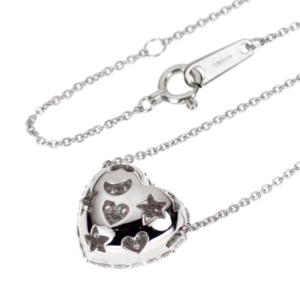 K18WG ダイヤモンド ペンダントネックレス 1.00ct ハート パヴェ