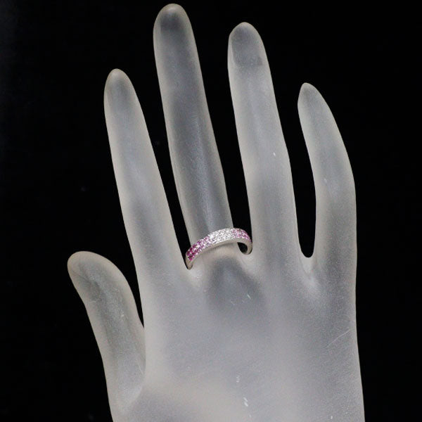 スタージュエリー K18WG ピンクサファイア ダイヤモンド リング 0.54ct D0.08ct
