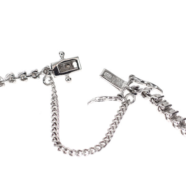 K18WG ハートシェイプ ルビー ダイヤモンド ブレスレット 1.36ct D1.90ct テニス