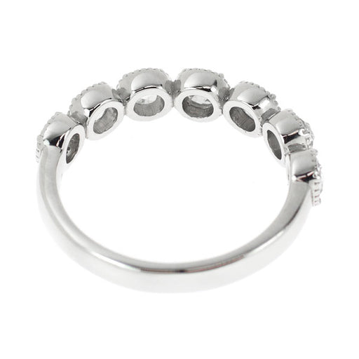 Pt900 ローズカット ダイヤモンド リング 0.80ct ハーフエタニティ 