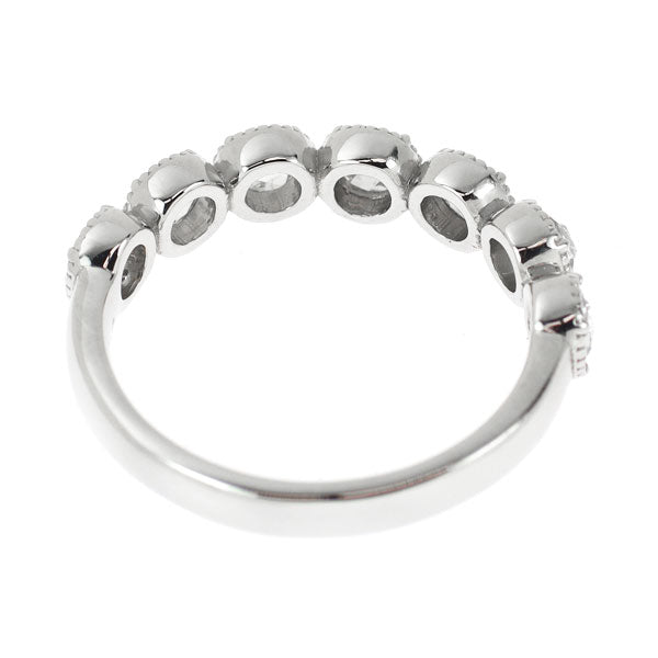 Pt900 ローズカット ダイヤモンド リング 0.80ct ハーフエタニティ