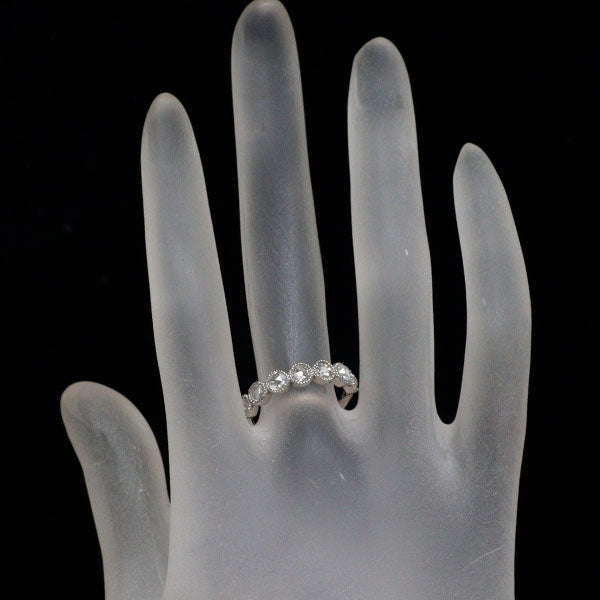 Pt900 ローズカット ダイヤモンド リング 0.80ct ハーフエタニティ