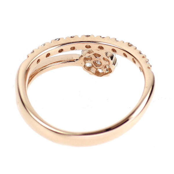 K18PG ダイヤモンド リング 0.33ct フラワー