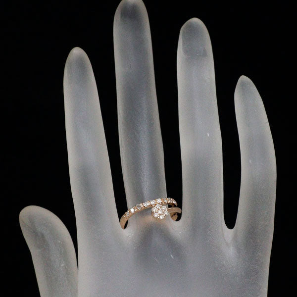 K18PG ダイヤモンド リング 0.33ct フラワー