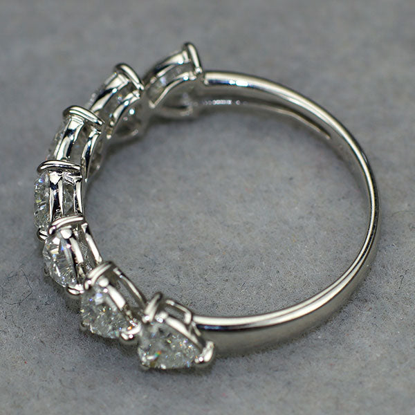 新品 Pt900 ハートシェイプカット ダイヤモンド リング 1.50ct エスコレ ハーフエタニティ