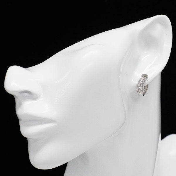 K18WG ダイヤモンド ピアス 0.50ct フープ