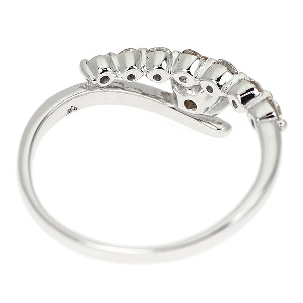 K18WG ダイヤモンド リング 0.34ct D0.30ct