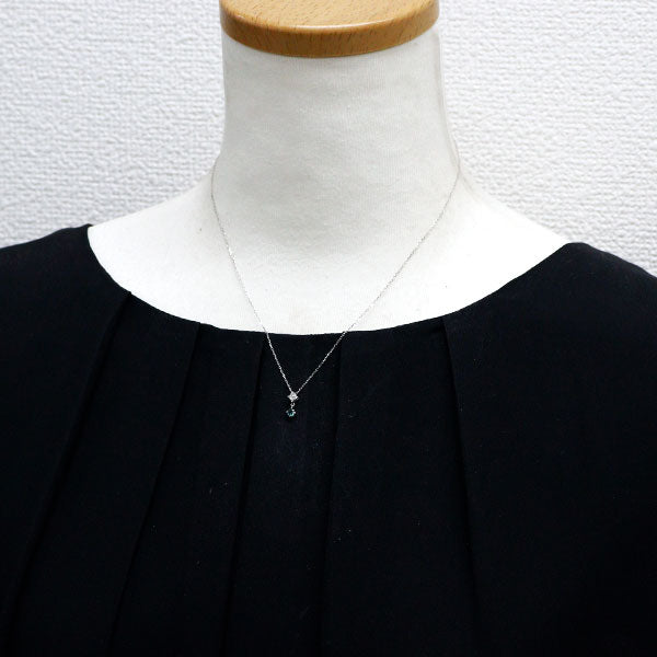 希少 K18WG アレキサンドライト ダイヤモンド ペンダントネックレス