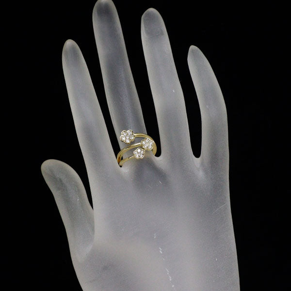 K18YG ダイヤモンド リング 0.45ct フラワー