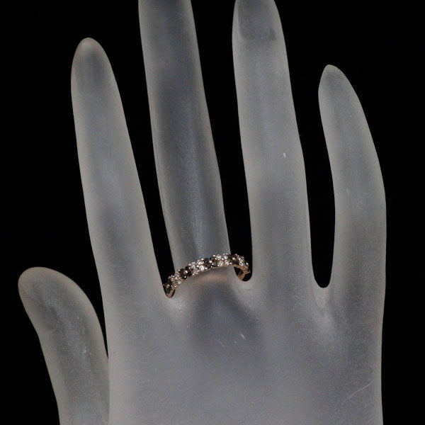 K18PG ブラック/カラーレス ダイヤモンド リング 0.36ct フラワー