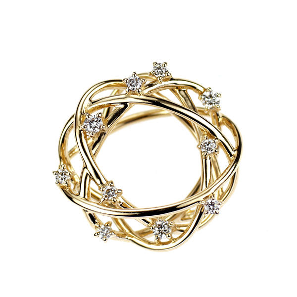 K18YG ダイヤモンド ペンダントトップ 0.15ct