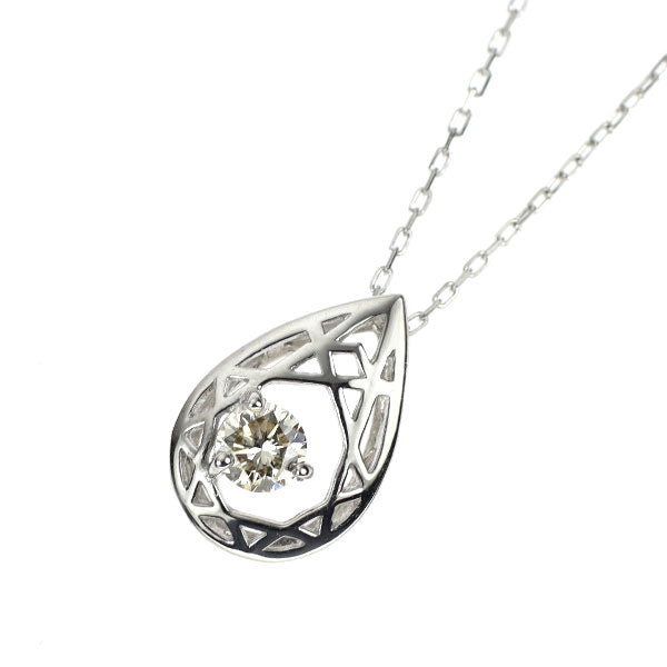 K18WG ダイヤモンド ペンダントネックレス 0.10ct