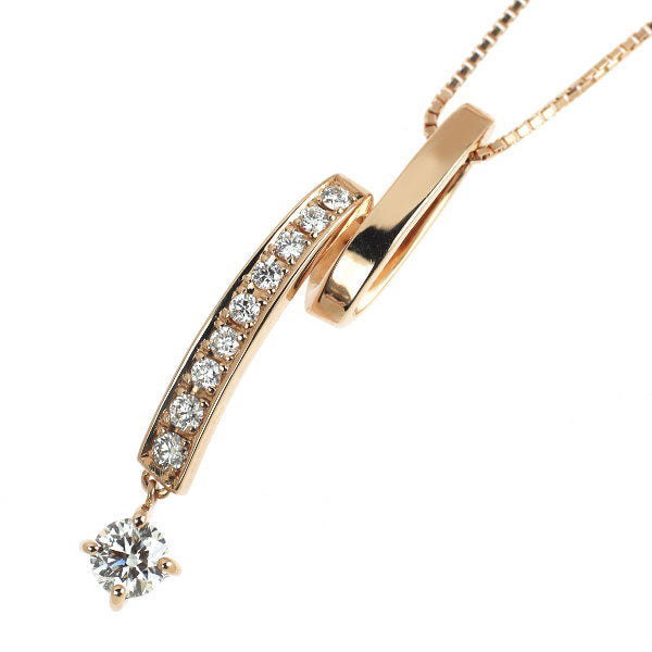 ディアヴァンテ K18PG ダイヤモンド ペンダントネックレス 0.342ct
