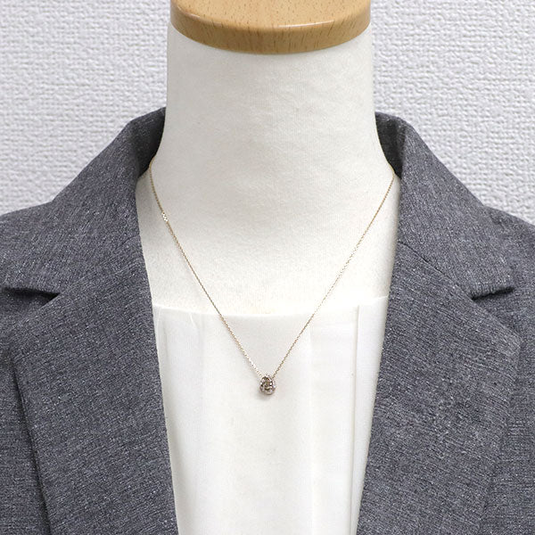 イーノス/E-NO'S K18BG ブラウンダイヤモンド ペンダントネックレス 0.16ct D0.05ct 原石付き