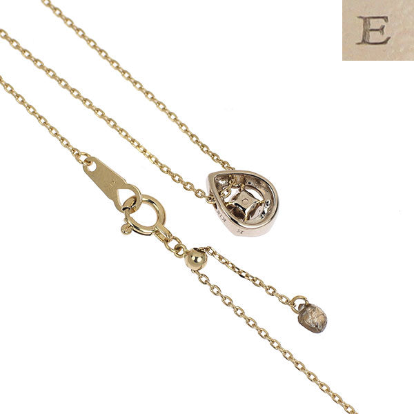 イーノス/E-NO'S K18BG ブラウンダイヤモンド ペンダントネックレス 0.16ct D0.05ct 原石付き