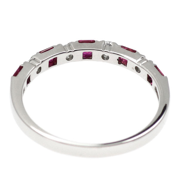 Pt900 ルビー ダイヤモンド リング 0.34ct D0.13ct