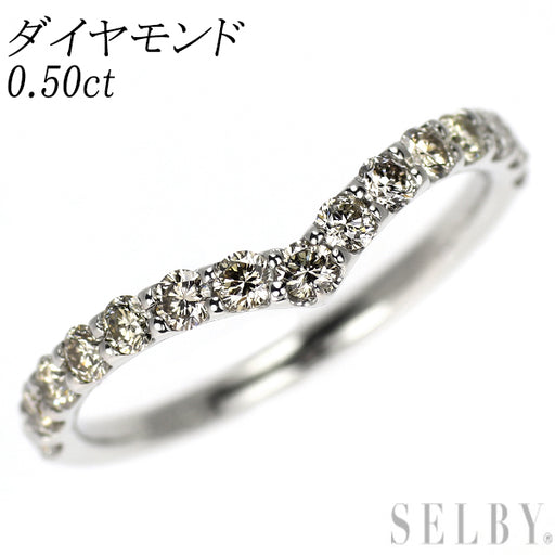 Pt900 ダイヤモンド リング 0.50ct ハーフエタニティ — セルビー