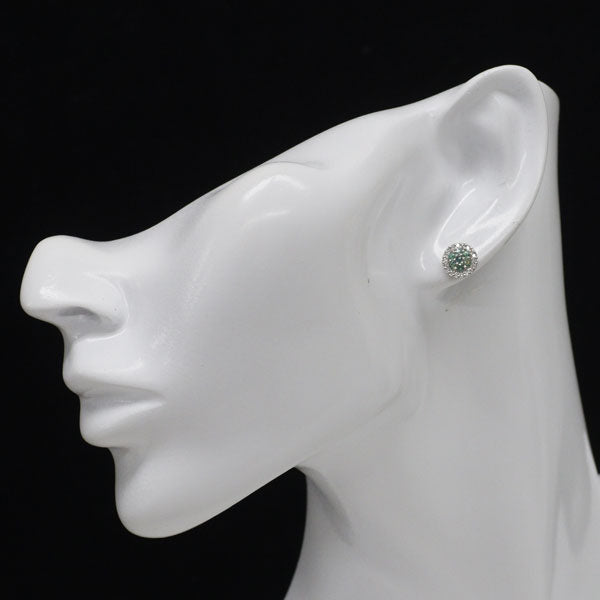 希少 Pt900 アレキサンドライト ダイヤモンド ピアス 0.40ct D0.18ct