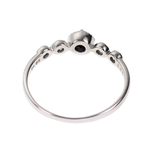 K10WG ブラック/カラーレス ダイヤモンド リング 0.30ct